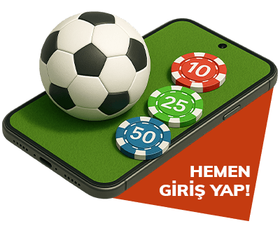 yeşil ekrana sahip telefon, futbol topu ve poker çipleri olan buton
