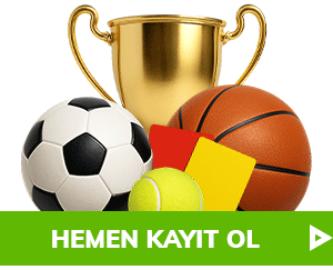 bahigo canlı bahis için futbol topu, basketbol topu, tenis topu, sarı ve kırmızı kart bulunan gif